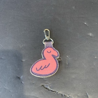 ALDI Quarter Keeper Flamingo Bird Keychain Pink Coin Holder Collectible w/Clip