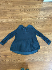 Adrianna Papell Women s Teal Polka Dot Pleate...