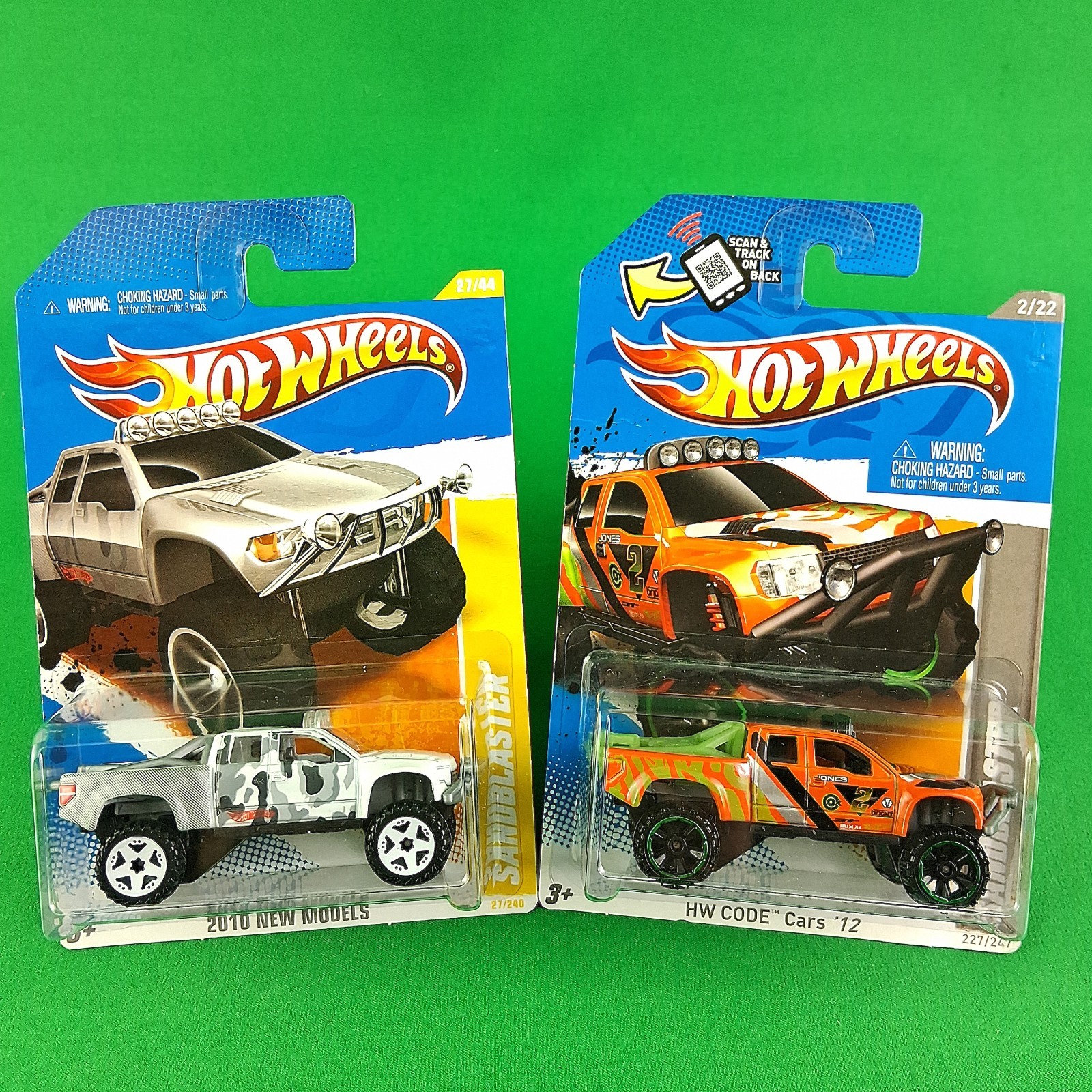 Hot Wheels 2010/2012 Sandblaster #027 New Models / #227 CODE Cars '12 (Lot of 2)