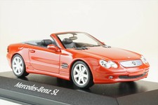 Maxichamps 1/43 Mercedes-Benz SL-Class R230 2001 Red Diecast 940031031