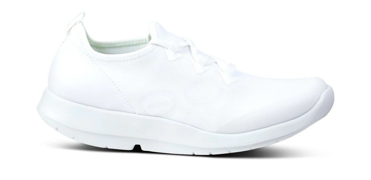 New Mens Oofos Oomg Sport LS White Athletic Low Recovery Pull On Shoes Sz 12 Oofos Oomg Sport LS Low Recovery Shoes Black 5086 Men main image 4
