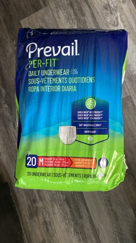 Prevail Per-Fit Daily Incontinence Pants M 20 Ct Extra Absorbency Odor Guard