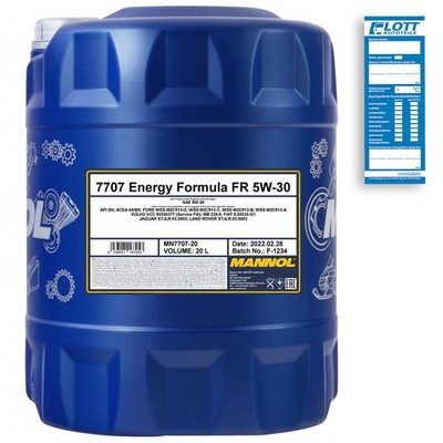 20 Liter MANNOL Motoröl 5W-30 Motorenöl FORD OPEL VOLVO API SN ACEA A5/B5