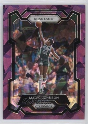 2024-25 Panini Prizm Draft Picks Purple Ice 124/149 Magic Johnson #23 HOF 1gh0