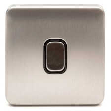 Image of Schneider Lisse Deco 1 Gang Switch Intermediate Stainless Steel 10AX GGBL1014BSS