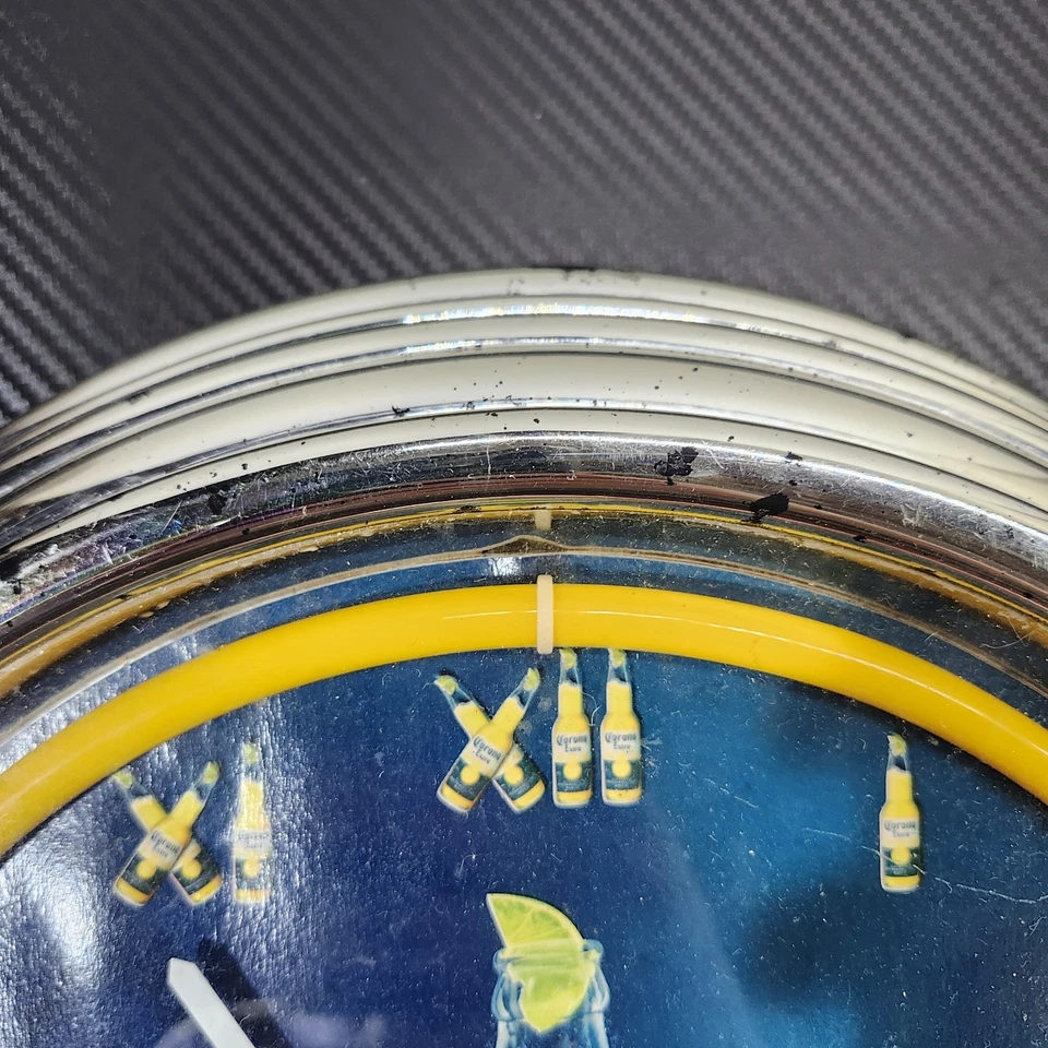 Reloj de Cerveza Corona Extra 14.5" Amarillo NEÓN Hombre Cueva Sin Probar - NECESITA CABLE Foto 3 de 4