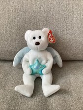 Ty Beanie Baby Star Angel with Blue Velvet Wings 2003 Exclusive with Tag 40030
