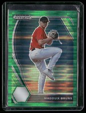 2021 Maddux Bruns Panini Prizm Draft Picks #PDP29 Green Pulsar Prizm