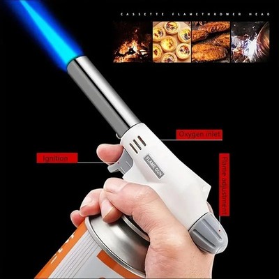 Butan Gasbrenner Brenner Flammenpistole BBQ Camping Backen Schweißen Feuerzeug Metall Heizen