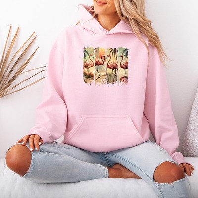 Flamingos Standing Proud Damen Hoodie Tropische Vögel Tiere Geschenk für Sie