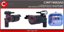 Casco Waschwasserpumpe, Scheibenreinigung CWP74003AS für PEUGEOT RENAULT