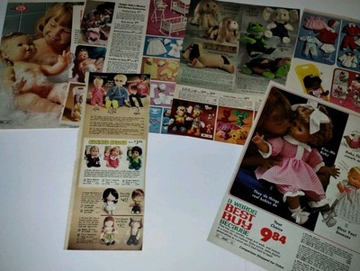 Vintage 70s Wards Catalog Dolls x12pgs Urchins Rub-a-Dub Dolly Canned Beans