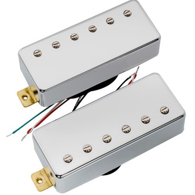 Artec MLA97 Chrome Alnico 5 Covered Mini Humbucker Guitar Neck Bridge Pickup Set