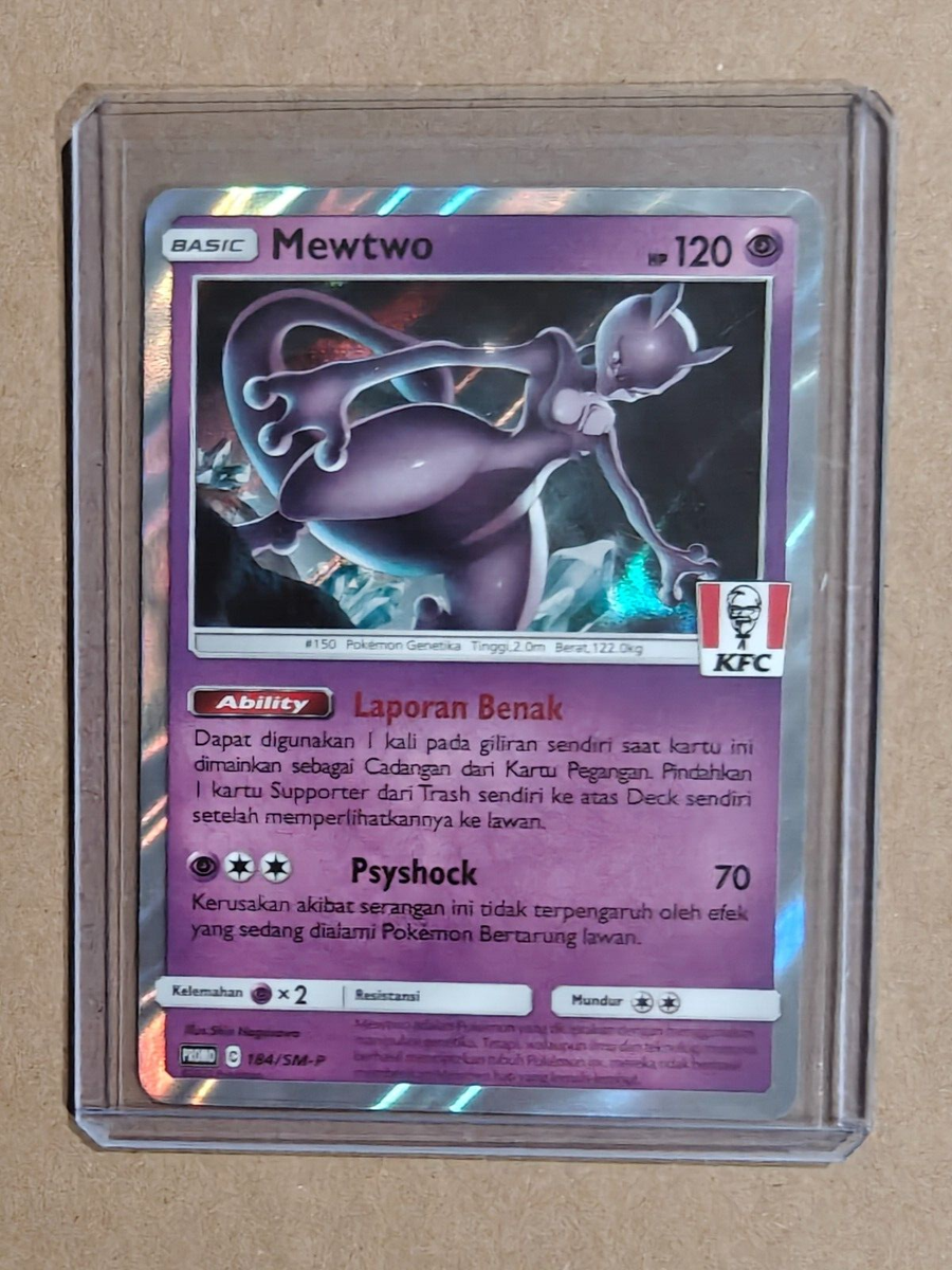 Mewtwo KFC Promo 184/SM-P Indonesian Pokemon Exclusive Card | eBay