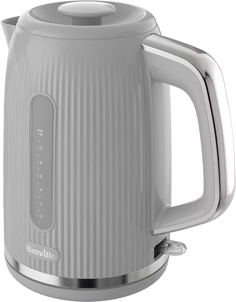 Breville Bold Ice Grey Electric Kettle 1.7L 3kW Fast Boil Grey Silver