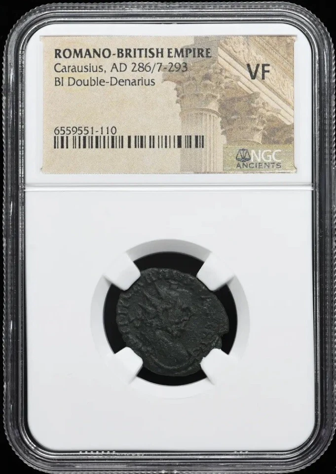 NGC VF Carausius. Romano-British Roman Empire AD 286-293, Double Denarius SCARCE - Image 3 of 4