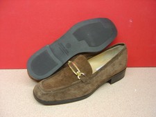 Women's DIAMELLAN FUISTENBERG Brown Suede Leather Loafers Size 7.5