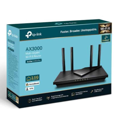 TP-Link AX3000 Multi-Gigabit Wi-Fi 6 Router 2.5G Port Dual-Band VPN OneMesh UK - Picture 2 of 8