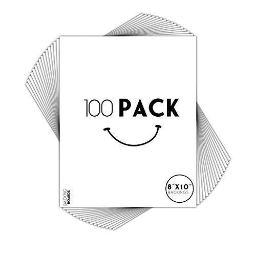 Confezione da 100 tavole tappetino non tagliate foglio intero per stampe d'arte foto, bianco - Foto 1 di 7