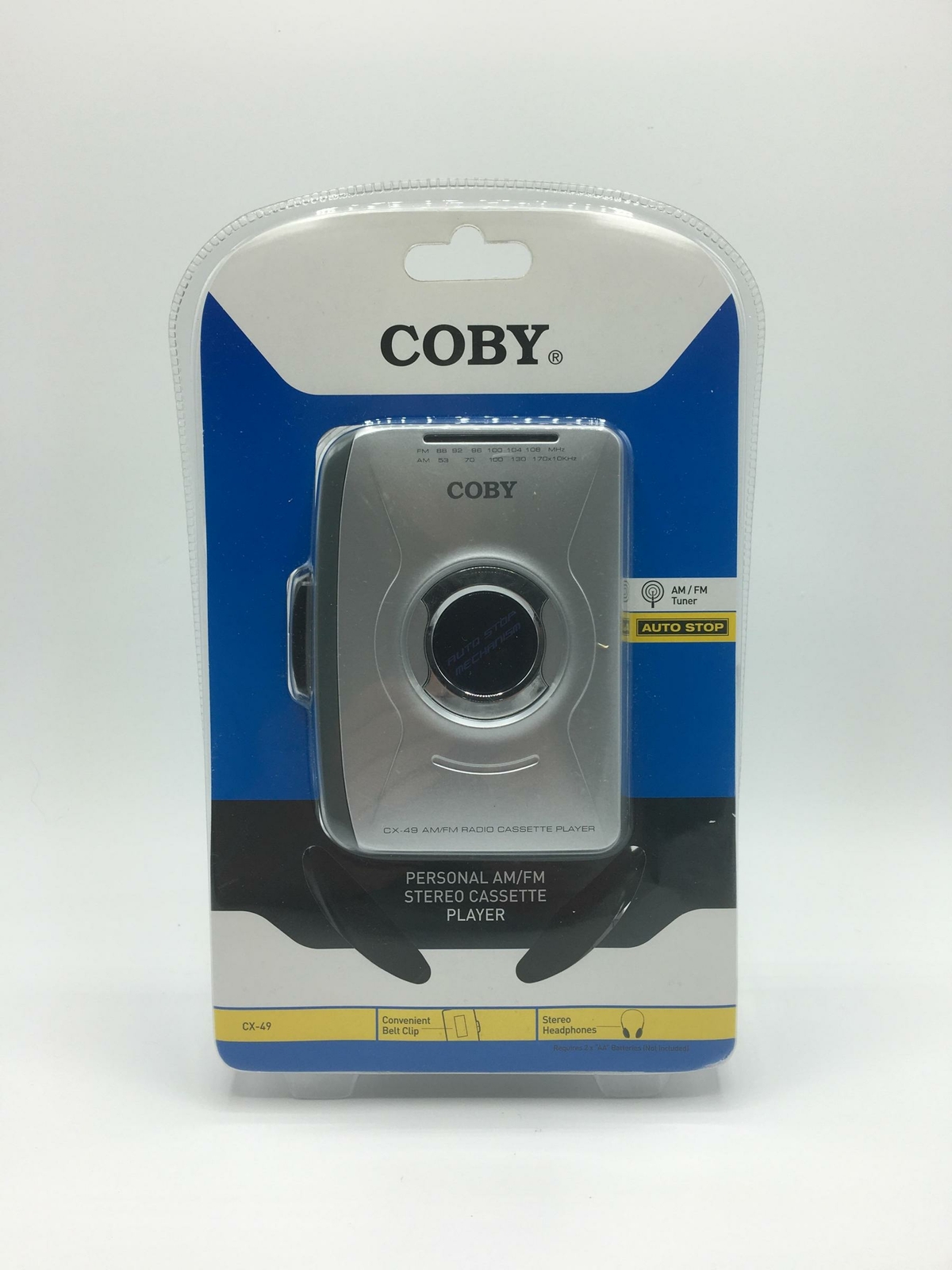 Coby AM/FM Radio Stereo Walkman Cassette Player (CX-49)