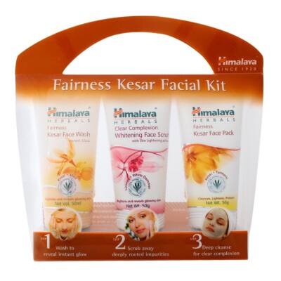 Himalaya Herbals Fairness Kesar Facial Kit, 150ml (Face wash+ Scrub+ Face Pack)