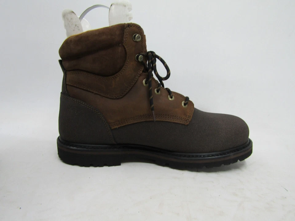 Botas de trabajo al tobillo compuestas con cordones de cuero marrón talla 11,5 M usadas en excelente estado Foto 4 de 4