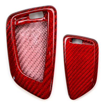 High Quality Car Carbon Fiber Key Case Wallet Cover Chain For BMW New X5 X6 X1 E - Foto 7