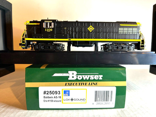 BOWSER #25093 Erie Baldwin AS16 Diesel Loco #1109 con CCC y sonido H.O. 1:87 | Zustand: New
