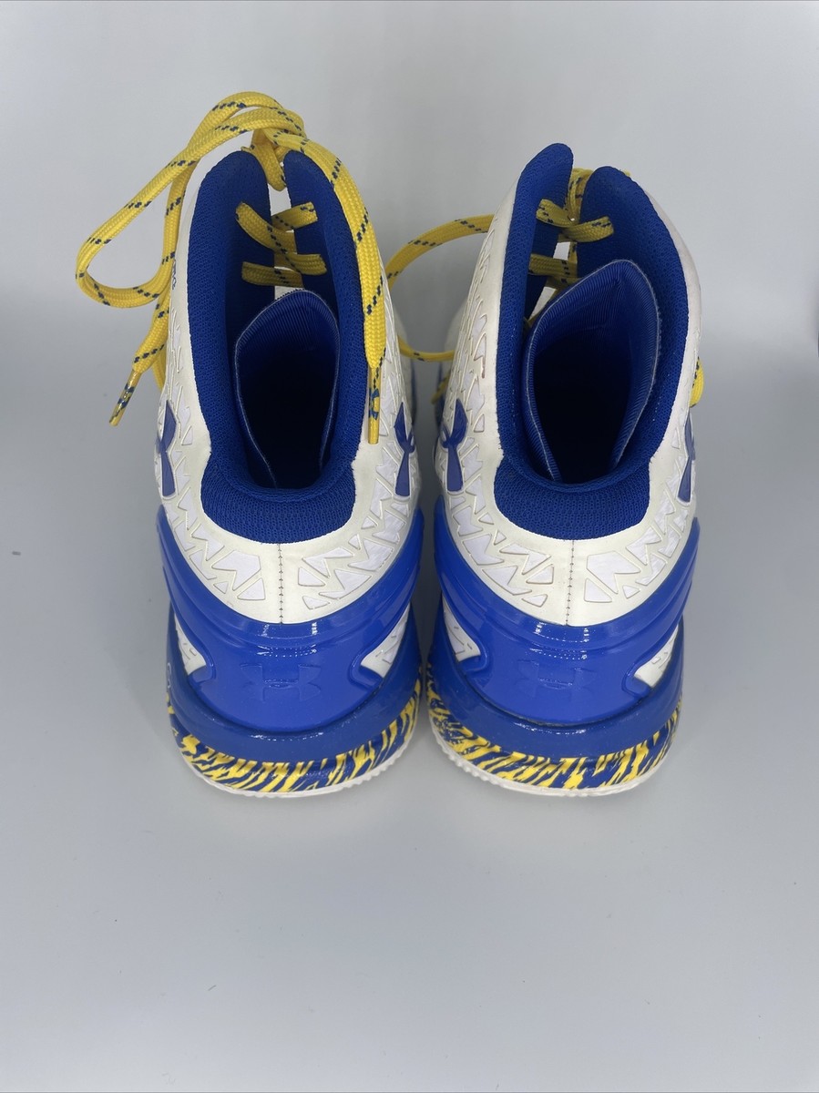 10.5 UNDER ARMOUR CLUTCHFIT DRIVE CURRY 2014 Mens WHITE BLUE 10.5 UNDER ARMOUR CLUTCHFIT DRIVE CURRY 2014 Mens WHITE BLUE