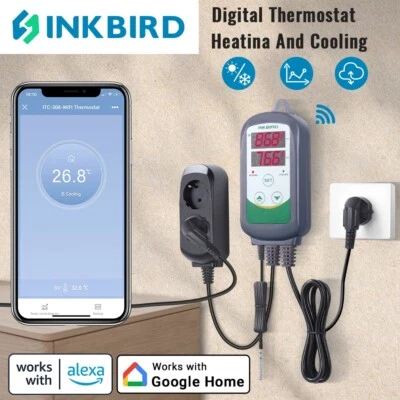Control de temperatura digital Inkbird ITC308 WIFI termostato de salida control remoto APP