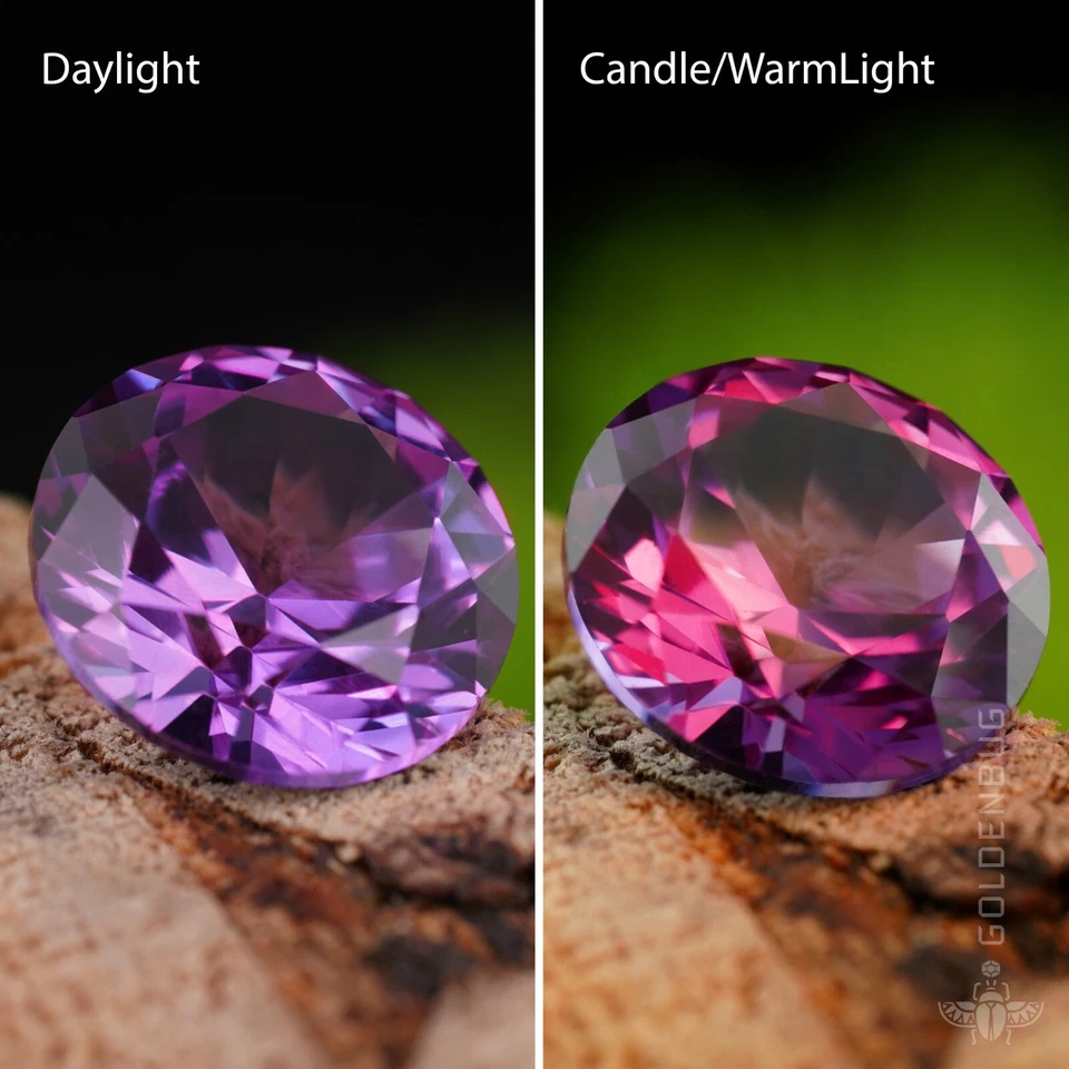 Alexandrite Genuine Color Change Loose Gemstone Round Cut Synthetic Corundum EU - Image 2 of 4