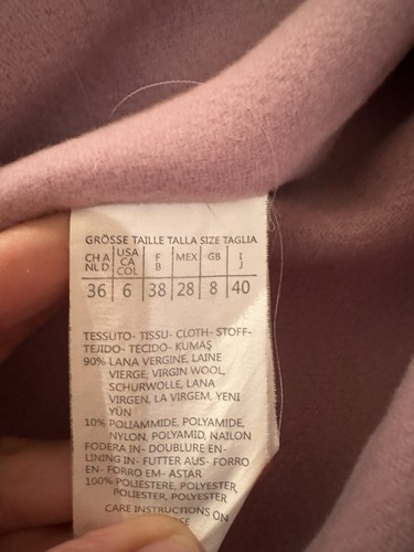 Max Mara Weekend Pink Coat Jacket UK8 Lana Wool - Picture 15 of 15