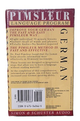 Simon & Schuster Audio Pimsleur Language Program New in Package 8