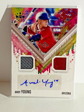 2021 Panini Diamond Kings Andy Young Rookie Card Dual Patch Auto RC One Touch