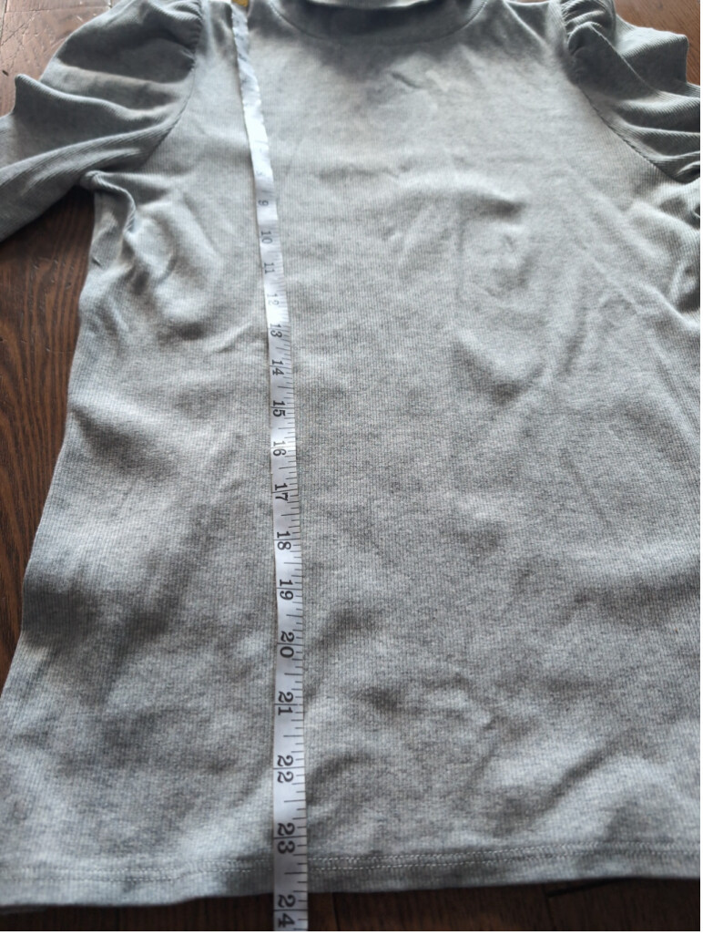 Veronica Beard Cedar Turtle Neck Gray Ribbed Top … - image 6