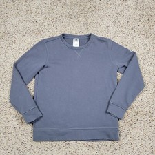 Adidas Sweatshirt Girls Large Blue White Logo Pullover Sweater Girls Kids A2