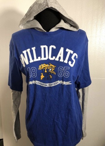 University of Kentucky Wildcats Hooded OVB 2Fer Shirt Youth Sz 14/16 EUC - Picture 3 of 4