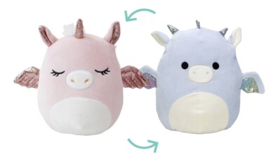 Squishmallows Flip A Malows Kenny Dragon und Grecia 5 Zoll offizielles Kellytoy