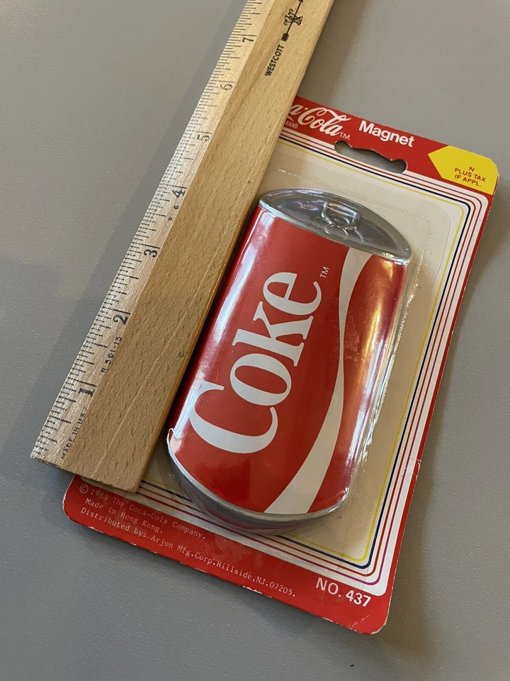 Vintage 1985 Coca-Cola Collectibles Coke Can Refrigerator Magnet #437 In Package - Image 3 of 3