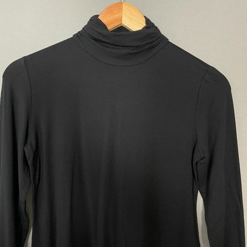 NWT Alfani Turtleneck Shirt Long Sleeve Black Knit Size Petite Small Women Rayon - Picture 4 of 8