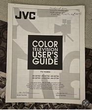JVC Color Television User's Guide Manual for AV 32720