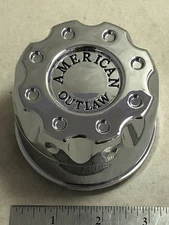 ONE American Outlaw Wheels Rim 2 Piece Hub Cover Chrome Center Cap BC-668 A & Z 