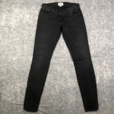 Current Elliot Jeans Womens 25/0 Skinny Moto Black Wash Denim