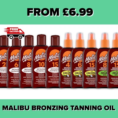 Malibu Bronzing Tanning Oil With Argan, Malibu Bronzing Tanning Oil Coconut