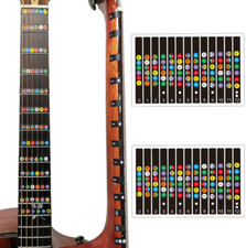 Guitar Fretboard Stickers 2 PC Set Note Chord Stickers for Acoustic Bass Guitars