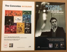 SONDRE LERCHE & THE CONCRETES Rare DOUBLE SIDED POSTER PROMO POSTER for 2006 CD