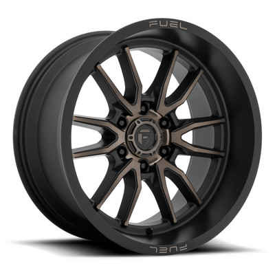 Fuel 1PC D762 Clash 17x9 6x5.5 Matte Black Double Dark Tint Wheel 17'' -12mm Rim