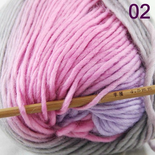 SALE 8BallsX50gr Warm Colorful Rugs Knitting Wool Blankets Crocheted Yarn 02 - Picture 11 of 12