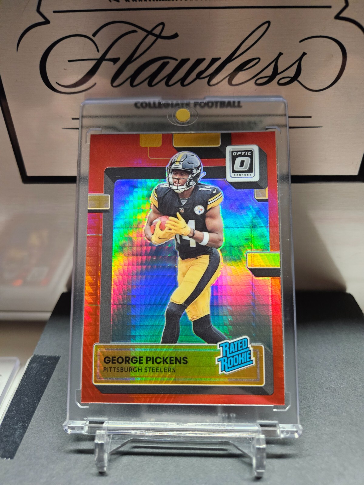 2022 Panini Donruss Optic Rated Rookie George Pickens #223 SP Red Holo Hyper