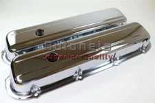 Chrome Steel Cadillac Valve Cover Pair Caddy 368 425 472 500 1968-1984 V8 stock